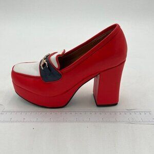 Platform Loafers High Block Heeled Mary Janes for Women Ladies Comfortable